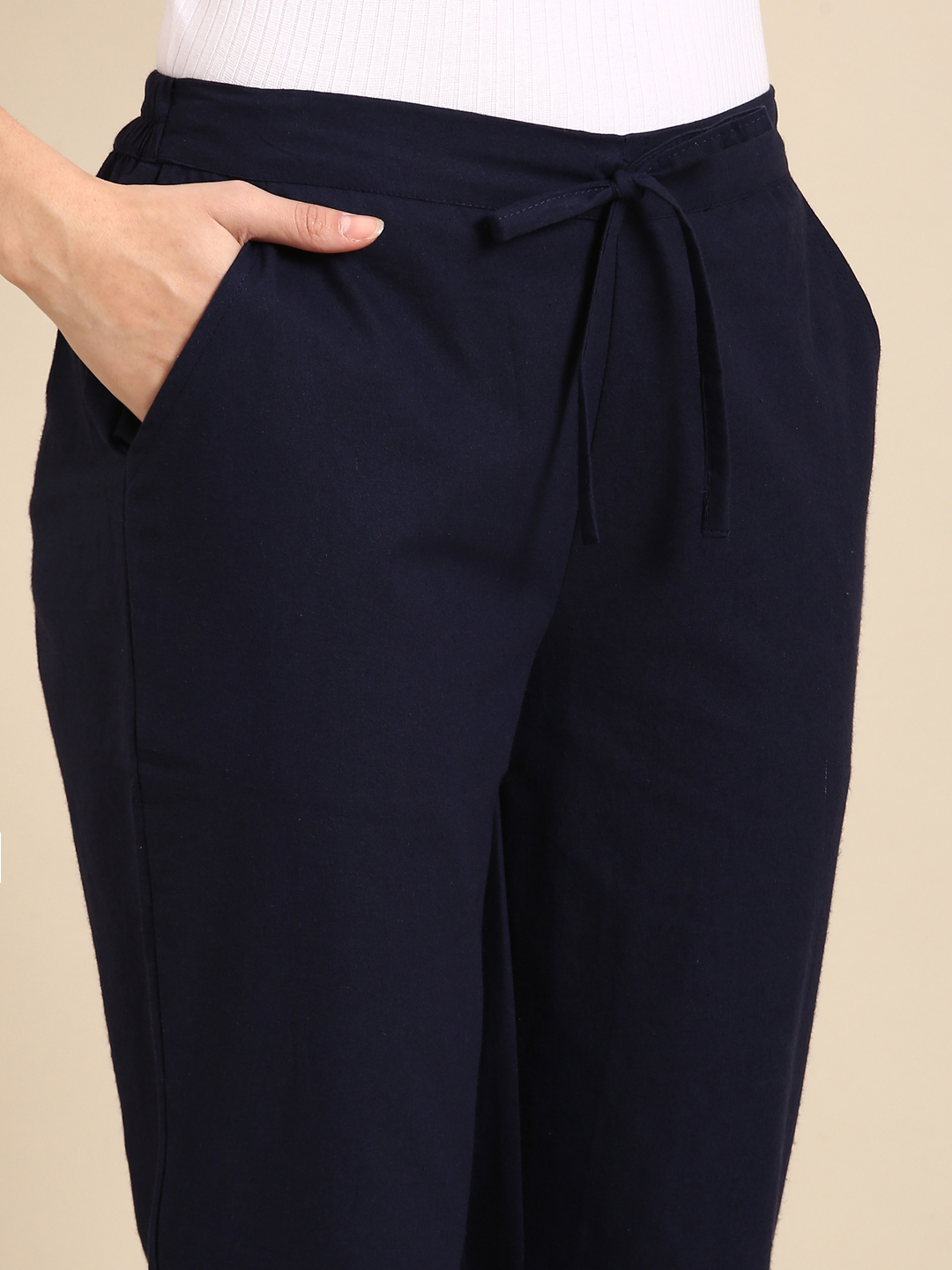 Navy Blue Classic Pants