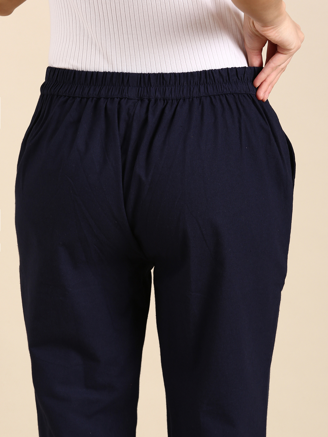 Navy Blue Classic Pants