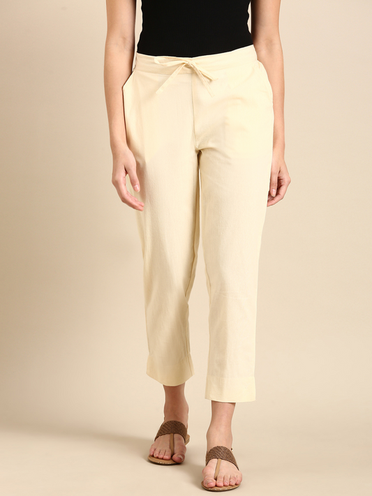 Cream Classic Pants