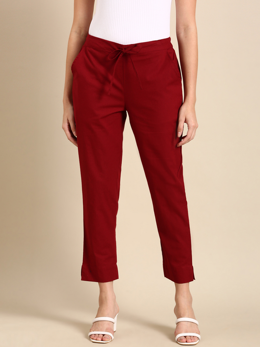 Maroon Classic Pants