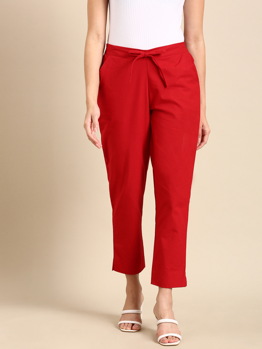 Red Classic Pants