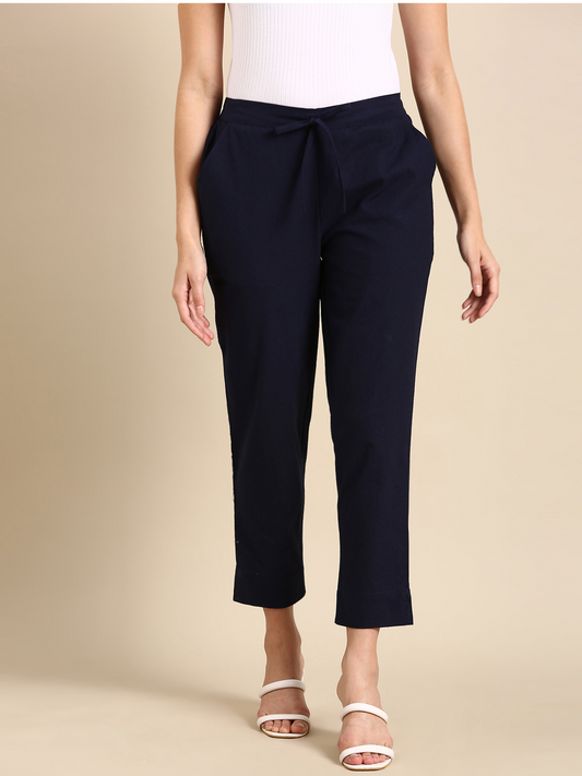 Navy Blue Classic Pants