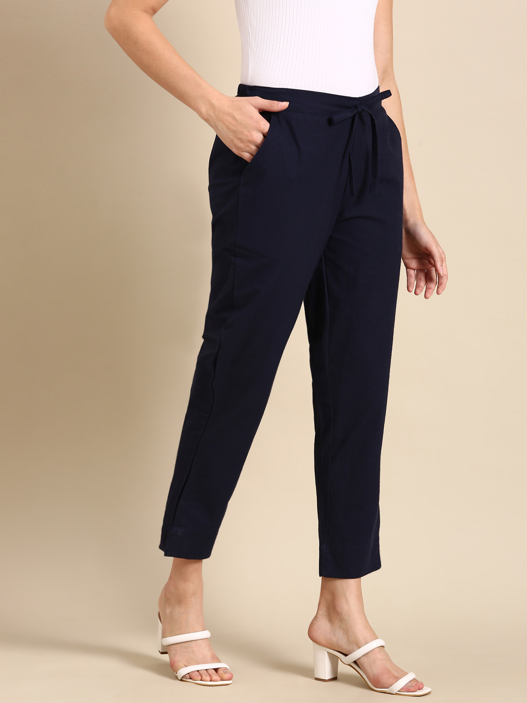 Navy Blue Classic Pants