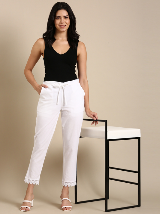 Shreya Wholesome White Pants