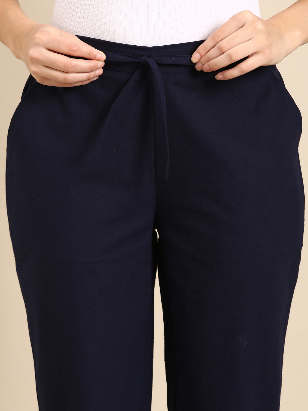 Navy Blue Classic Pants